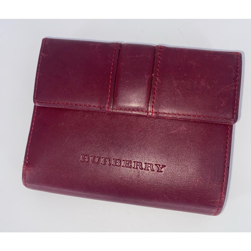 Burberry Red Leather Wallet